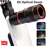 Universal 8X Zoom Lens Optical Clip Telephoto Telescope Cell Phone Camera. Fixed Price $9.98.