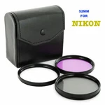 52MM Filter Kit Uv Cpl For Nikon Dx Nikkor 18-55MM,AF-S 55-200MM Lens. Fixed Price $24.12.