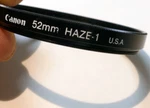 Canon 52MM Filter Uv HAZE-1 For 50MM F1.8 Fd Oem Genuine Made Usa. Fixed Price $23.42.