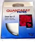 Close Up +3 Macro Glass Lens Filter Japan Coated E72 Quantaray. Fixed Price $18.99.