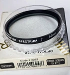 Pro 52MM 8X Cross Screen Star Effect Glass Lens Filter Japan P-52CS-GB E-52. Fixed Price $14.99.