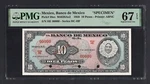 Mexico 10 Pesos 1958 P58ES "specimen" Uncirculated Grade 67. Fixed Price $129.99.