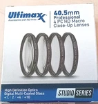 Ultimaxx 40.5MM Professional Pc Hd Macro Close-up Lenses, +1/2/4/10 New In Box. Fixed Price $15.00.