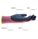 Wholesale 240 Pairs Crinkle Latex Rubber Coated Breathable Safety Work Gloves. Fixed Price $162.99.