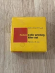 Kodak Color Printing Filter Set X 75MM. Fixed Price $27.00.