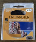 Promaster 43MM Lens Circular Polarizing Filter New. Fixed Price $14.99.