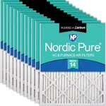 Filters 16X20X1 Merv 14 Plus Carbon 12 Pack Nordic Pure Air Actual Size Pleated. Fixed Price $299.99.