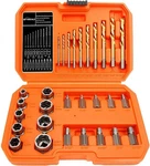 29PCS Screw&bolt Extractor Set And Left Drill Bit Kit, Easy Out Broken Lug Nu.... Fixed Price $72.66.