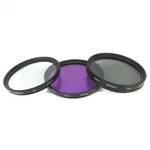 Vivitar 55MM Uv, Fld, Cpl 3-PIECE Filter Kit. Fixed Price $8.99.