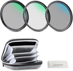 Neewer 55MM Uv Cpl ND4 Lens Filter Kit With Case - Multicoated Optical Glass. Fixed Price $17.99.