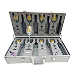 Premium Vault Heavy Duty Locking Metal Wine Carrying Gift CASE-8 Bottle Capacity. Fixed Price $300.00.