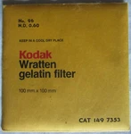 Kodak Wratten Gelatin Filter 4" X N.d. 0.60. Fixed Price $30.00.