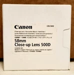 Canon 500D 58MM Close-up Lens. Fixed Price $135.00.