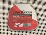 Commander Optics Digital Ultraviolet Filter Clear 58MM CO-UV-58 Pro Hd Series. Fixed Price $9.50.