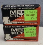 Vintage Medico For All Pipes And Holders 10 Filters Throw Away Tars Usa. Fixed Price $8.00.