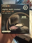 Total Of 9 Packs Zeiks Digital Multi Coated 3 Pc Filter Kit 55MM. Fixed Price $45.00.