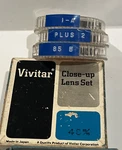 Vintage Vivitar Close-up Set 3 Lenses 85B, + 2, 1-A 48MM Case And Orig Box. Fixed Price $17.84.