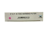 New 81-TWO 3X3" Schneider 81-2 (812) Warming Color Conversion Filter 68-108133. Fixed Price $125.00.
