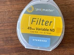 Promaster 49MM Variable Neutral Density Vnd Filter #9531. Fixed Price $25.00.