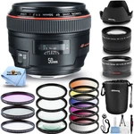 Canon Ef 50MM F/1.2L Usm Lens (black) 1257B002 Mega All You Need Filter Bundle. Fixed Price $1300.07.
