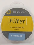 Promaster 77MM Variable Filter ND3-ND400 Neutral Density Standard. Fixed Price $13.09.