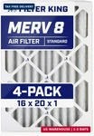 Filter King 16X20X1 Air (merv 8) (4-PACK) Dust & Allergy Control Furna. Fixed Price $57.54.