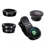 Phone Lens,by ,3 In Clip 180 Degree Fish Eye LENS+0.65X Wide ANGLE+10X. Fixed Price $12.49.