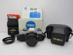 Minolta Xg-m 35MM Slr Film Camera Md 50MM 1:2 Lens Case Flash Optex 1A Filter. Fixed Price $72.35.