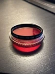 Tiffen Red - (55R25) Mm Filter With Hard Case 10/10 Condition! Usa. Fixed Price $20.00.