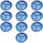 Case Of 10 - Vivitar S'mores Divided Serving Tray Blue 12" Smores Plate New. Fixed Price $49.99.