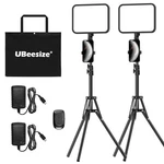 Ubeesize 2-PACK Led Video Light Kit, 3000-6500K Dimmable Photography Studio. Fixed Price $109.78.
