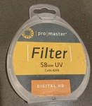 Promaster 58MM 4299 Uv Digital Hd Lens Filter Nice Condition!. Fixed Price $14.90.