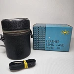 Soligor Leather Lens Case Model 30 Black 4.5". Fixed Price $13.00.