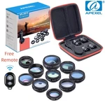 Apexel 10IN1 Phone Camera Lens Kit Fisheye Wideangle 2X Telescope For. Fixed Price $23.99.