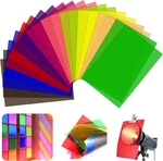 20 Pack Gel Light Filter A4 Size Transparency Colored Plastic Sheets,.... Fixed Price $16.99.