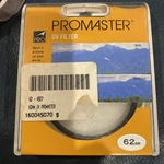Promaster (4507) 62 Mm Filter. Fixed Price $10.00.