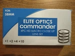 Elite Optics Commander 4PC Macro Close Up Lens. Fixed Price $6.95.