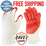 300 Pairs Of Saver Red Work Gloves Heavy Duty Palm Coated Multi Purpose. Fixed Price $114.99.