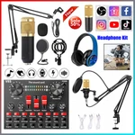 Headset Studio Recording Kit Podcast Mixer Equipment Condenser Microphone Us. Fixed Price $34.99.