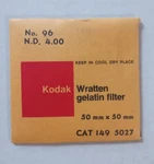 Kodak Wratten Gelatin Filter No 96, Nd 4.00, 50 X Mm. Fixed Price $20.00.