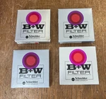 Lot 4 B+w Filters Scheider Kreuznach 1.5 (1A), WZ1 Soft Focus, 81-A. Fixed Price $62.25.