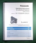 Panasonic DC-TZ220 / DC-ZS220 Instruction Manual: Full Color & Protective Covers. Fixed Price $39.70.