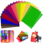 20 Pack Gel Light Filter A4 Size Transparency Colored Plastic Sheets,.... Fixed Price $11.88.