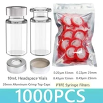 1000X 10ML Headspace Vials Crimp CAP+0.22 M/0.45 13MM/25MM Ptfe Syringe Filter. Fixed Price $8.99.