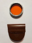 Vintage Orange Rolleiflex Bay 1? Filter Lens Case Franke & Heidecke Clean. Fixed Price $99.95.