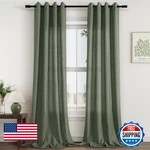 Aersas Olive Green 96 Inch Linen Curtains For Sliding Door Living Room Grommet. Fixed Price $74.49.