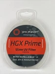Promaster #6704 Hgx Prime Uv Filter 55MM W/repellamax New In Box. Fixed Price $16.00.