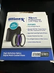 Ultimaxx 3 Piece Multi Coated Hd Filter Kit 72MM (uv, Cpl, Fld). Fixed Price $12.95.