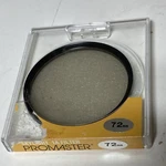 Vtg Promaster Skylight 1A 72MM Camera Lens Filter Made Philippines Open Box. Fixed Price $20.00.