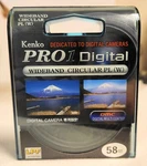 Kenko 58MM PRO1 Digital Wideband Circular Pl (w). Fixed Price $30.00.